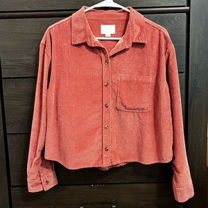 american eagle corduroy button up